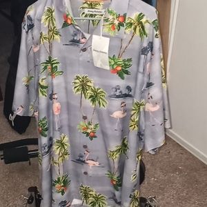 Mens short sleeve button up shirt